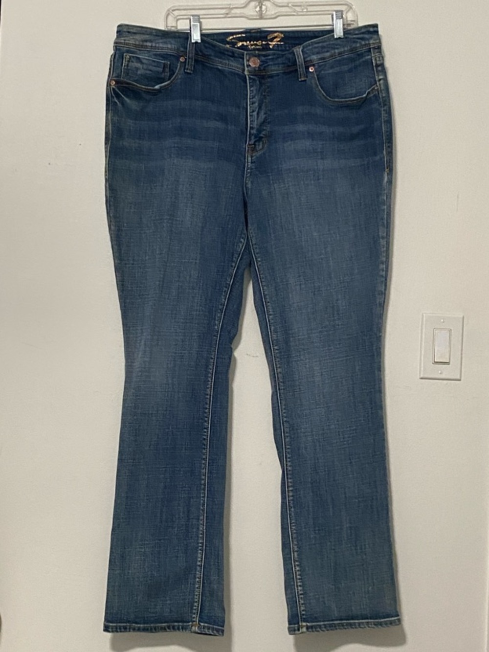 Seven7 Women's Dark Blue Bootcut Jeans